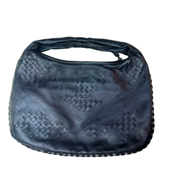 Bottega Veneta Navy Leather Hobo Bag - Picture 7 of 11